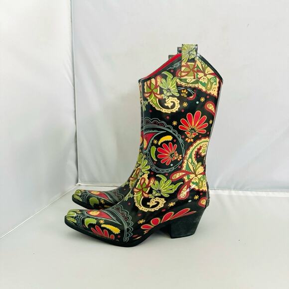Corkys Shoes - Corkys Rodeo Colorful Floral Western Rain Boots Women’s Size 7